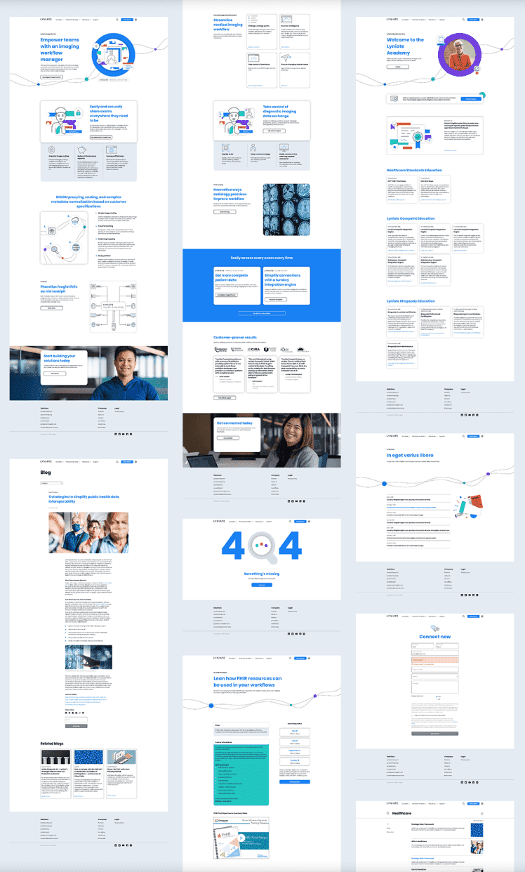 the design comps for the website