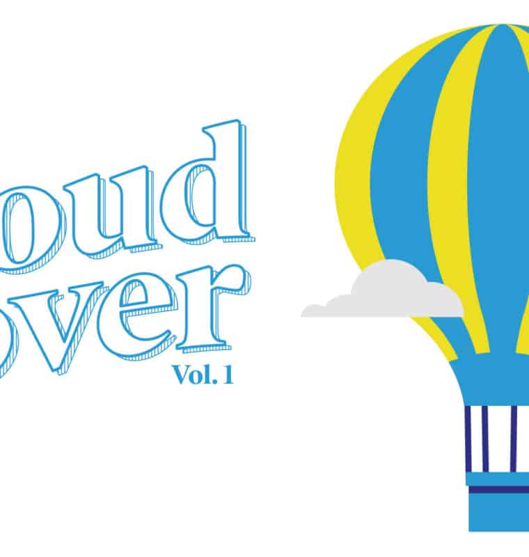 image of a hot air balloon with the words cloud cover vol. 1