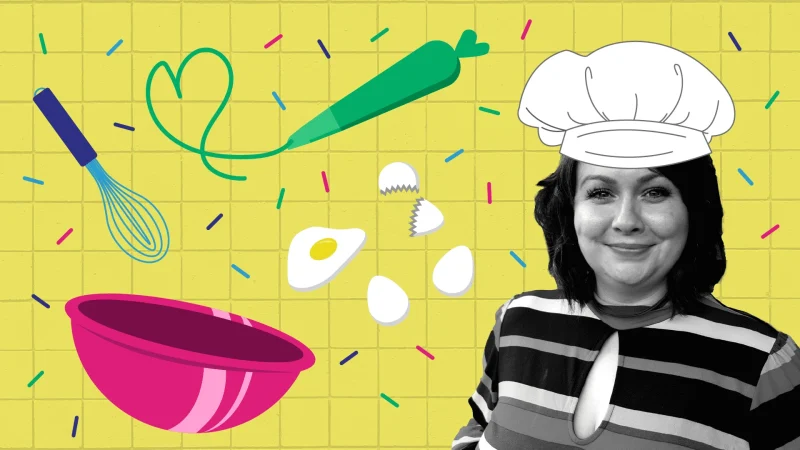decorative image of Alyson baking