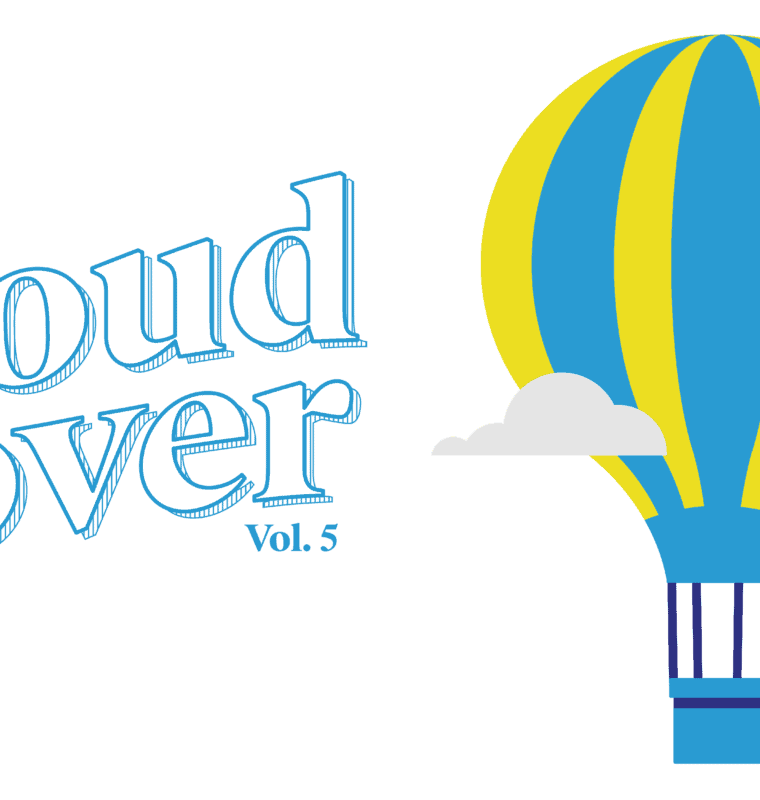 decorative image of a hot air balloon next to text that reads cloud clover vol. 5