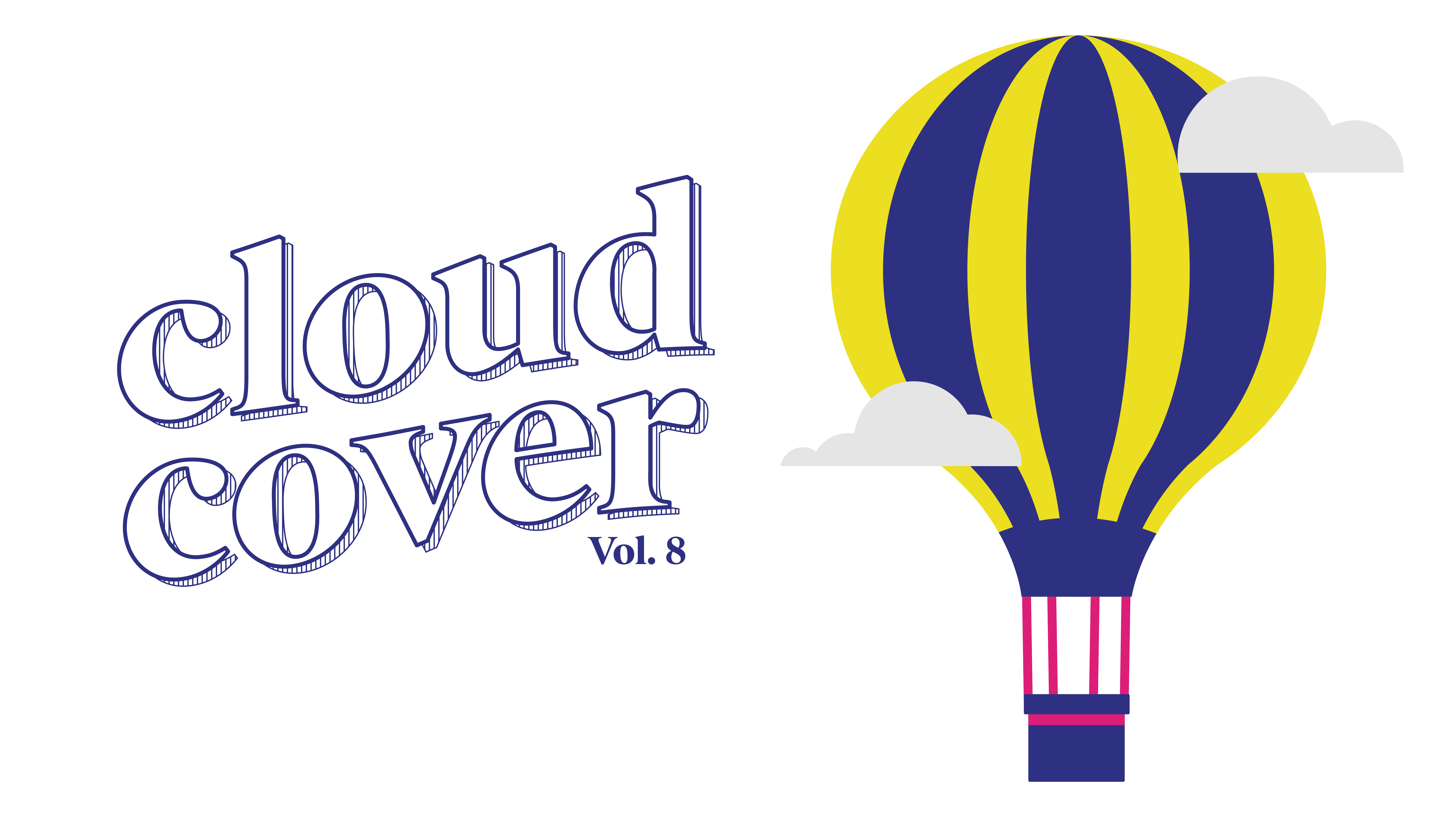 decorative image of a hot air balloon with the text cloud cover vol. 8