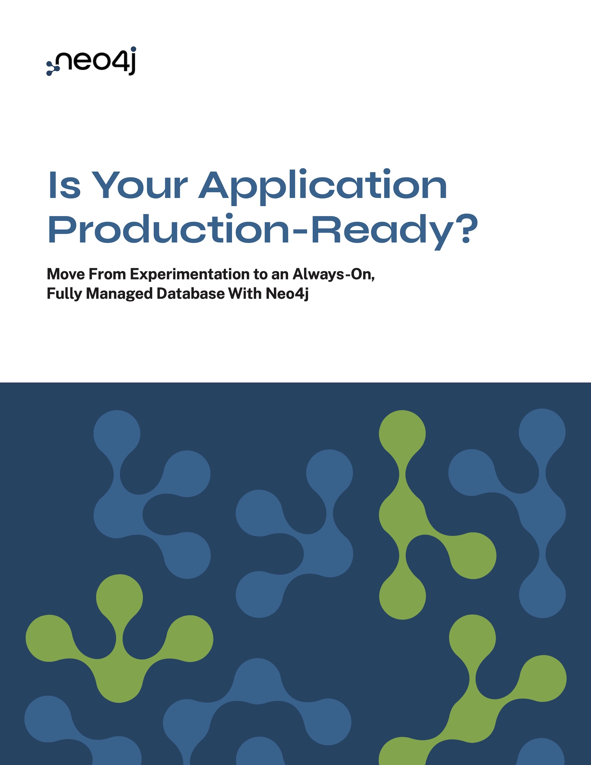 Whitepaper cover asking Is Your Application Production-Ready, with a navy panel of connected node shapes.