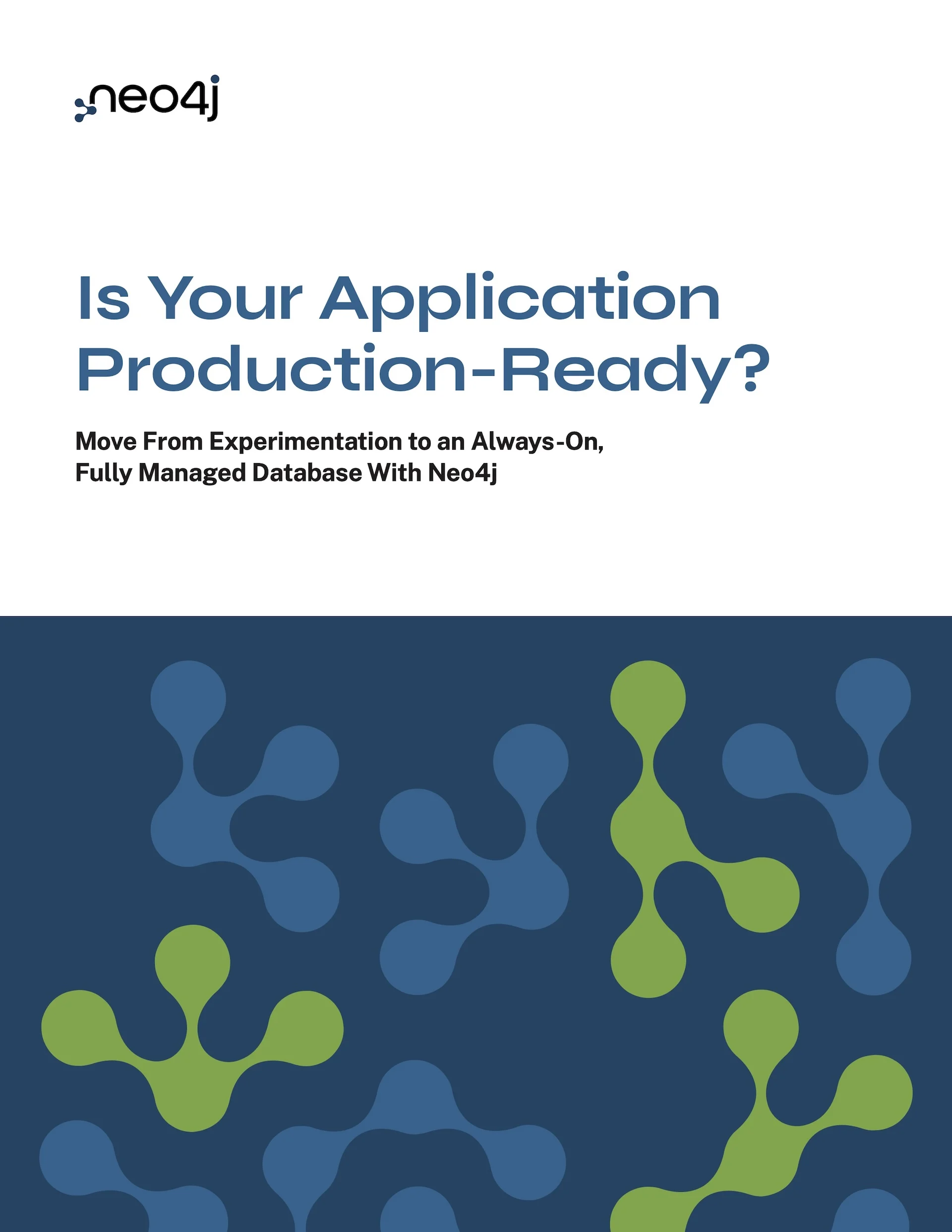 Whitepaper cover asking Is Your Application Production-Ready, with a navy panel of connected node shapes.